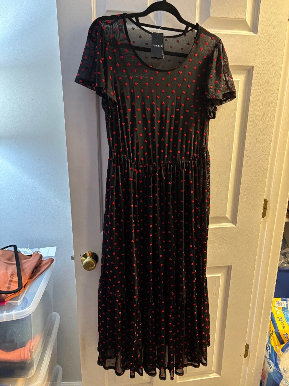 Womens torrid 00x 10 black heart dress nwt